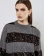 STRIPED KNITTED SWEATER WITH SEQUINS