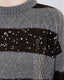 STRIPED KNITTED SWEATER WITH SEQUINS