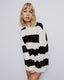 STRIPED KNITTED SWEATER WITH SEQUINS