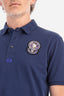 REGULAR-FIT POLO SHIRT IN ELASTICATED COTTON - AUGUST
