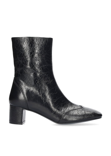 BIBI LOU SQUARE-TOE LEATHER ANKLE BOOTS