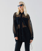 FISHNET LONG BOMBER JACKET