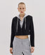 CROPPED BLAZER WITH A DETACHABLE HOOD