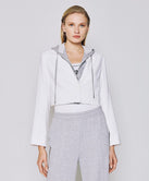 CROPPED BLAZER WITH A DETACHABLE HOOD