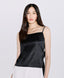 TIED-OFF SATIN TOP