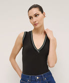 BODYSUIT WITH STRIPED DETAILS