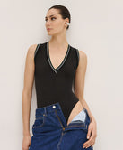 BODYSUIT WITH STRIPED DETAILS