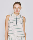 STRIPED TOP WITH A ZIPPER