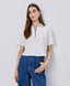 CROPPED TOP WITH A COLLAR AND ZIPPER