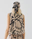 PRINTED TOP WITH A PUFFED HEMLINE