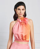GRADIENT TOP WITH A FLOWER