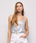 METALLIC-EFFECT STRAPPY TOP