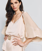 SATIN TOP WITH STRAPS