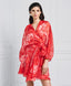 TIED-OFF PRINTED BLOUSE