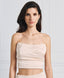 STRAPLESS SATIN TOP