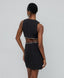 MINI DRESS WITH CUT-OUTS AND RHINESTONES