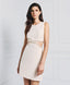MINI DRESS WITH CUT-OUTS AND RHINESTONES