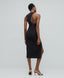 MIDI DRESS WITH ASYMMETRIC SLEEVES