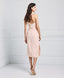 MIDI DRESS WITH ASYMMETRIC SLEEVES
