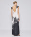 PRINTED DRESS WITH A CUT-OUT