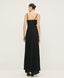 LONG PLEATED DRESS WITH EMBROIDERED TOP