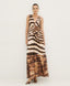 MAXI PRINTED DRESS WITH CUT-OUTS