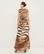 MAXI PRINTED DRESS WITH CUT-OUTS