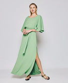 MAXI DRESS WITH A BOAT NECKLINE