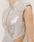 MAXI DRESS WITH SEQUIN TOP