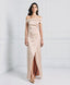 SATIN OFF-THE-SHOULDER DRESS