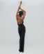 HALTER DRESS WITH RUFFLES