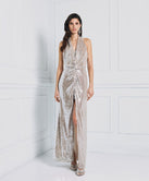 SEQUIN DRESS WITH A LOW BACK