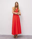 SATIN DRESS WITH A WRAP TOP