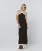 MAXI DRESS WITH TWO-TONED DETAILS