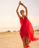 FLOWY DRESS WITH A JEWEL DETAIL