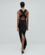 MAXI DRESS WITH V AND A METALLIC DETAIL
