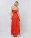 STRAPLESS DRESS WITH RUFFLES AND GATHERINGS