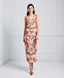 PRINTED TULLE DRESS WITH GATHERINGS