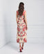 PRINTED TULLE DRESS WITH GATHERINGS