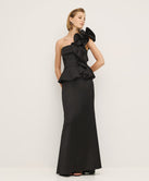 ONE-SHOULDER MAXI DRESS WITH RUFFLES