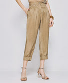 SLOUCHY PANTS WITH TURN-UP HEMLINES