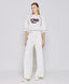 PANTS WITH AN ELASTIC WAIST AND PIPING DETAILS