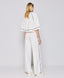 PANTS WITH AN ELASTIC WAIST AND PIPING DETAILS