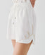 LINEN SHORTS WITH DRAWSTRING EMBROIDERY