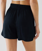 SATIN SHORTS WITH ELASTIC WAIST