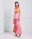 GRADIENT-PRINTED SKIRT WITH RUFFLES