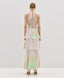 GRADIENT-PRINTED SKIRT WITH RUFFLES