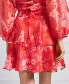 PRINTED MINI SKIRT WITH RUFFLES