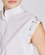 SLEEVELESS SHIRT WITH RHINESTONES