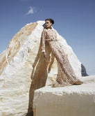 MESH SKIRT WITH EMBROIDERIES